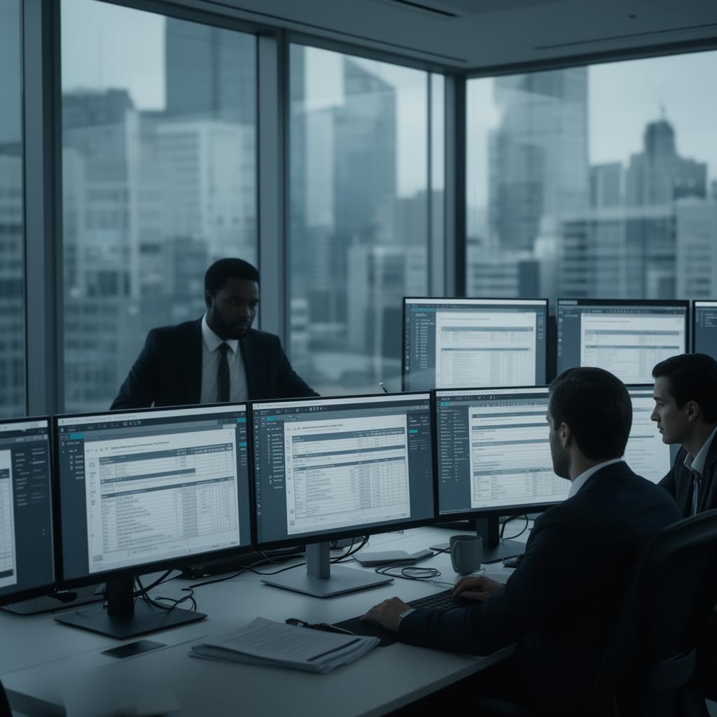 Lease-specialisten aan het werk in een modern kantoor